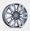 Gunmetal 24" with Chrome Insert Platinum Wheels for Chevy, GMC and Cadillac Trucks and SUVs