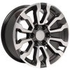 Gunmetal and Machine 18" AT4 Style Wheels with NEW Bridgestone Takeoff Tires for Chevy and GMC Trucks and SUVs