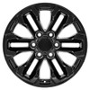 Gloss Black 20" Split Spoke SKY Option Style Wheels for GMC Sierra, Yukon, Denali - New Set of 4