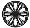 Black and Machine 20" Split Spoke SKY Option Style Wheels for Chevy Silverado, Tahoe, Suburban - New Set of 4
