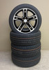 Black and Machine 22" Five Spoke Wheels with Bridgestone Tires for Chevy Silverado, Tahoe, Suburban - New Set of 4