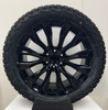 Gloss Black 22" Denali Style CV30 Wheels with 275/50R22 All Terrain Tires for GMC Sierra, Yukon, Cadillac Escalade - New Set of 4