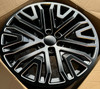 Satin Black Milled 22" Six Split Spoke Wheels with All Season Tires for Chevy Silverado, Tahoe, Suburban - New Set of 4