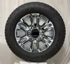 Chrome 20" 8 Lug 8-180 Split Spoke Wheels With Goodyear AT Tires for 2011 and newer Chevy Silverado HD 2500 and GMC Sierra HD 2500