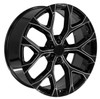 Gloss Black Milled Edge 26" Snowflake Wheels for GMC, Chevy, Cadillac Trucks and SUVs