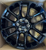 Gloss Black 22" Notched Wheels with Blackhawk R/T Tires for Chevy Silverado, Tahoe, Suburban - New Set of 4