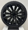 Gloss Black 24" Platinum Wheels with All Terrain Tires for Chevy and GMC Trucks and SUVs