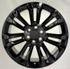Gloss Black 22" Seven Split Spoke Wheels for GMC Sierra, Yukon, Denali