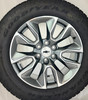 New Takeoff 20" Chevy Silverado Gunmetal and Machine Wheels With Goodyear AT Tire