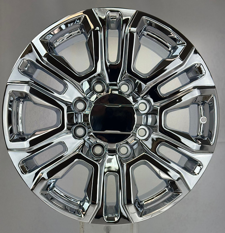 Chrome 20" 8 Lug 8-180 Split Spoke Wheels for 2011 and newer Chevy 2500 3500 - New Set of 4