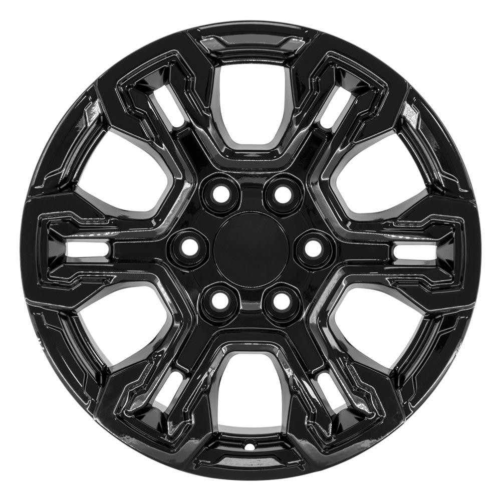 Gloss Black 18 Inch Split Spoke Wheels for GMC and Chevy Trucks