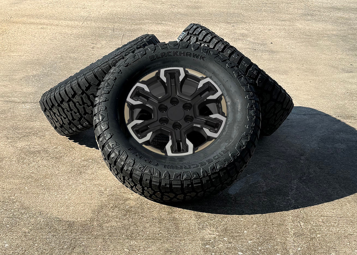 Split Spoke ZR2 style Satin Black and Machine Two Tone 18