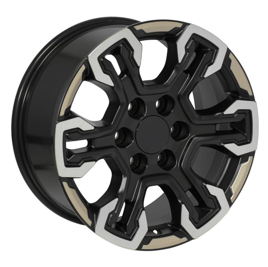 Split Spoke ZR2 style Satin Black and Machine Two Tone 18
