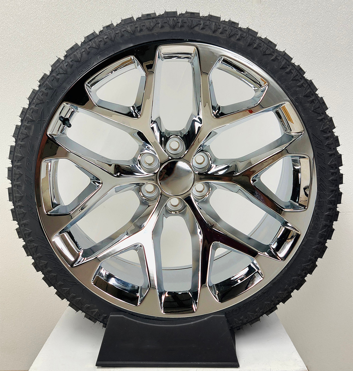 Chrome 24" Snowflake Wheels with 285/40R24 Tires local sale