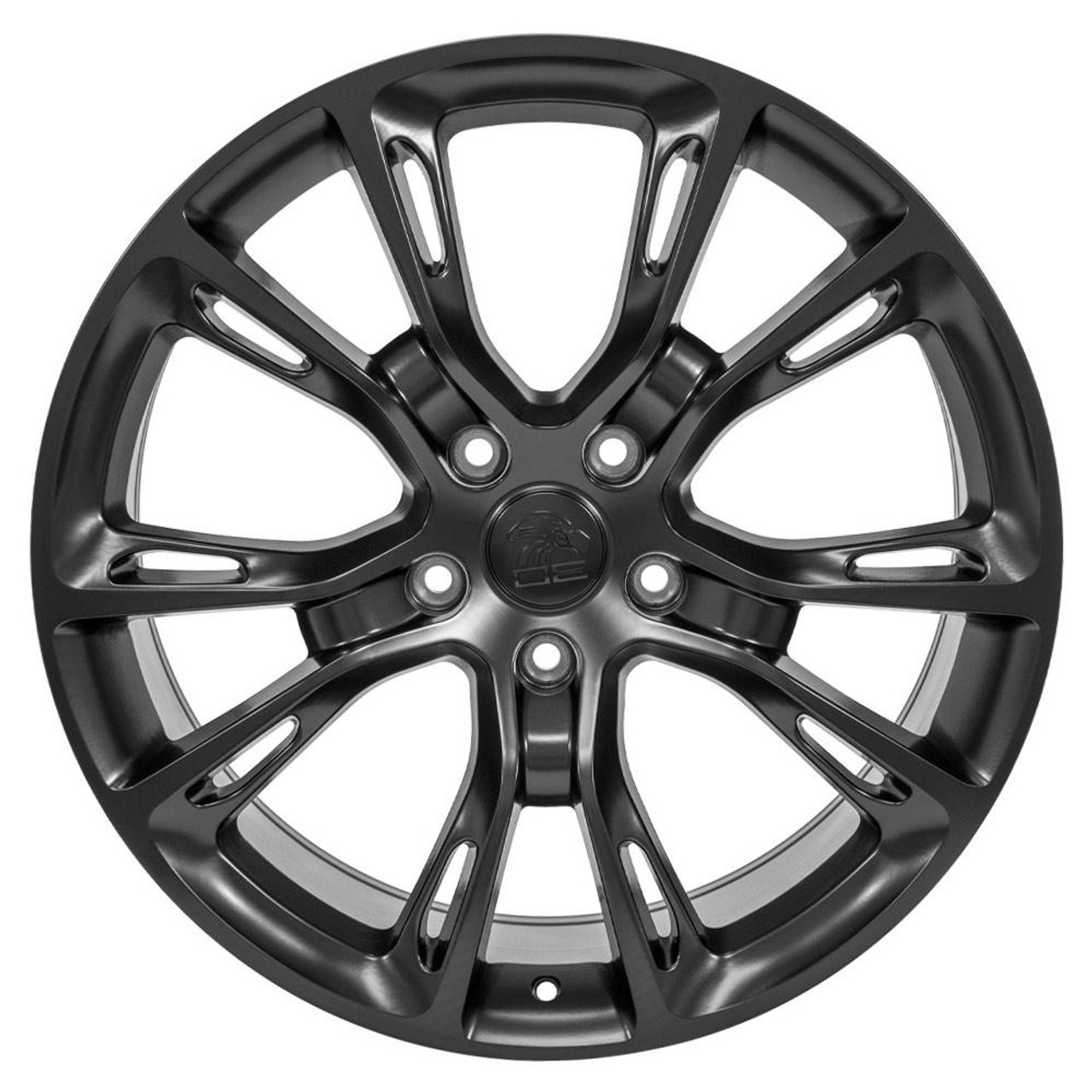 Satin Black 20" Ten Double Spoke Wheels for Jeep Wrangler, Grand Cherokee, Dodge Durango