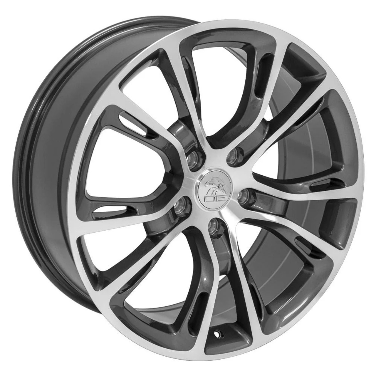 Gunmetal and Machine 20" Ten Double Spoke Wheels for Jeep Wrangler, Grand Cherokee, Dodge Durango
