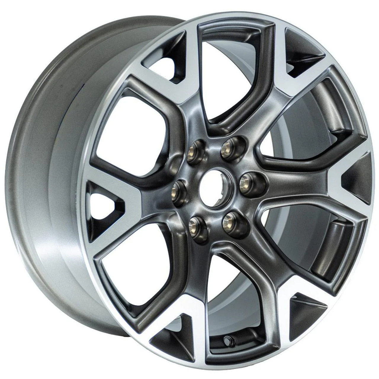 Gunmetal and Machine 20" Six Y Spoke OEM 6 Lug Wheels for Jeep Wagoneer, Nissan Armada, Nissan Titan