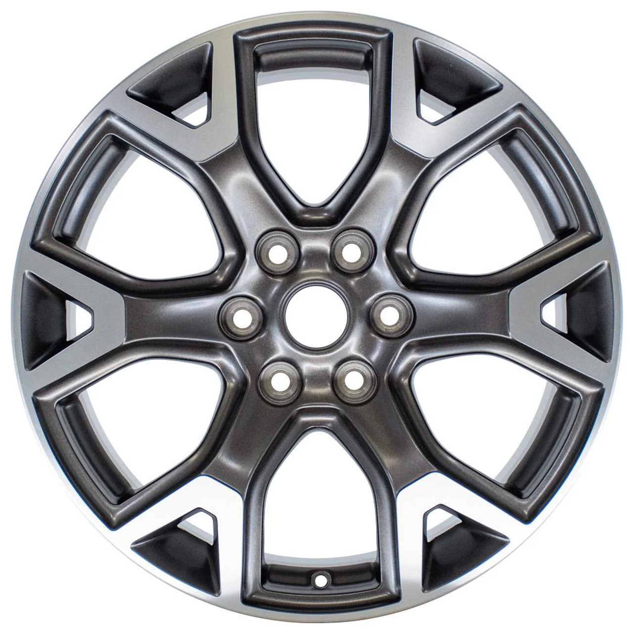 Gunmetal and Machine 20" Six Y Spoke OEM 6 Lug Wheels for Jeep Wagoneer, Nissan Armada, Nissan Titan