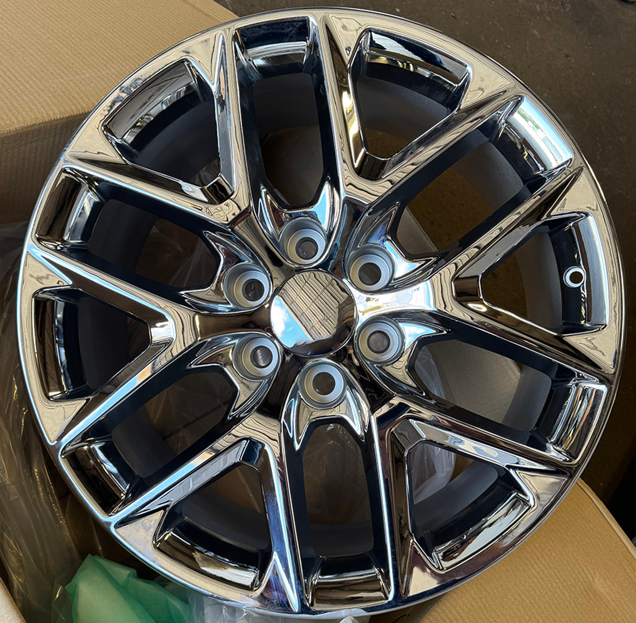 Chrome 20" New Style Snowflake Wheels for GMC Sierra, Yukon, Denali - New Set of 4