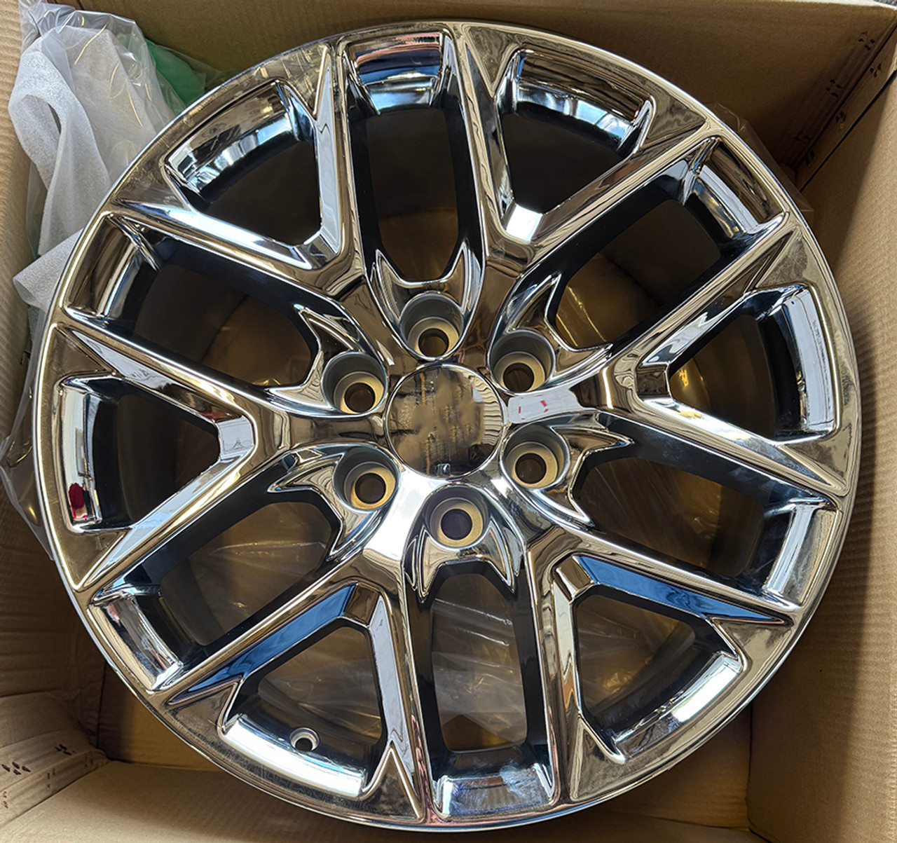 Chrome 20" New Style Snowflake Wheels for Chevy Silverado, Tahoe, Suburban - New Set of 4
