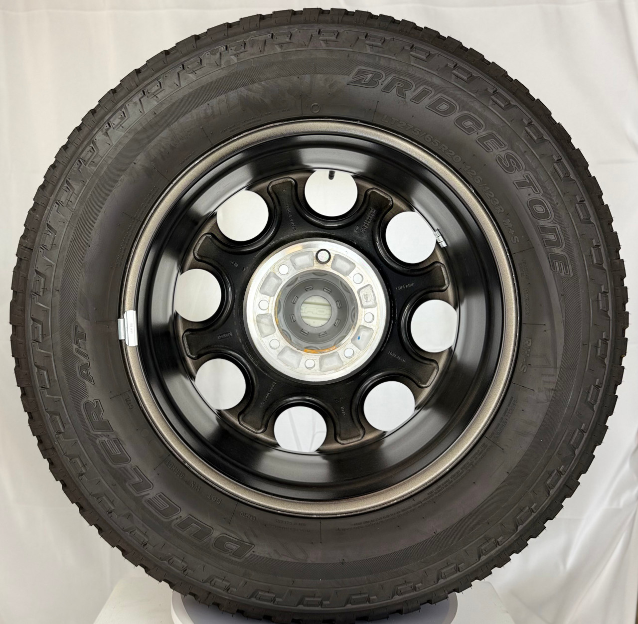 New Takeoff Ford F250 F350 Gloss Black 20" OEM Wheels with Bridgestone 275/65R20 All Terrain Tires