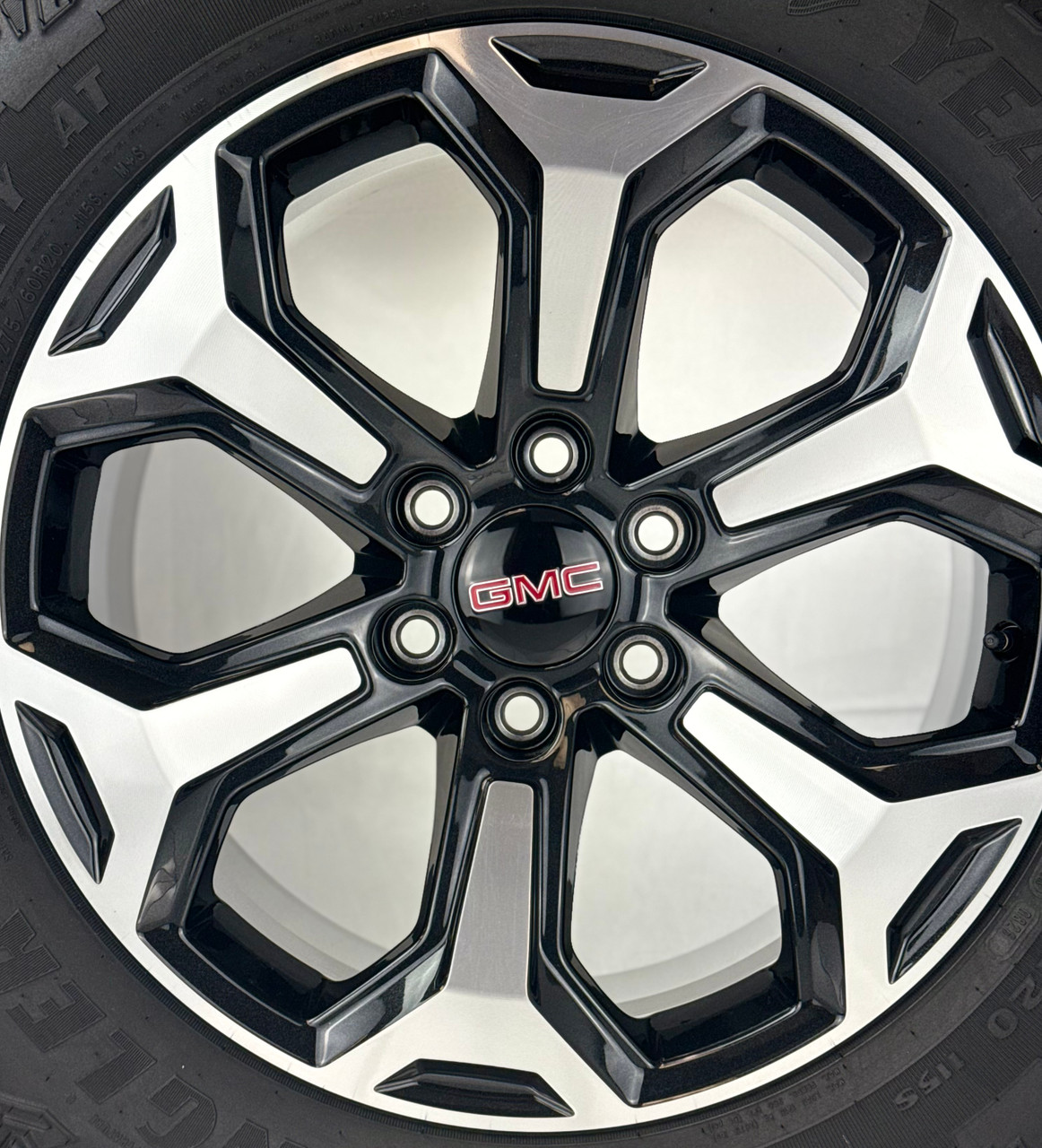 Takeoff 20" GMC Sierra And Yukon Black And Machine Wheels Goodyear A/T 275/60R20 Tires