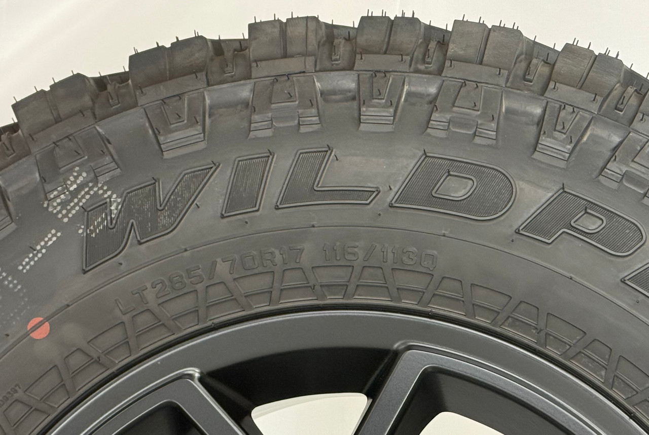 Set Of 5 New Takeoff Jeep Wrangler 17" Black Wheels With Falken M/T Tires