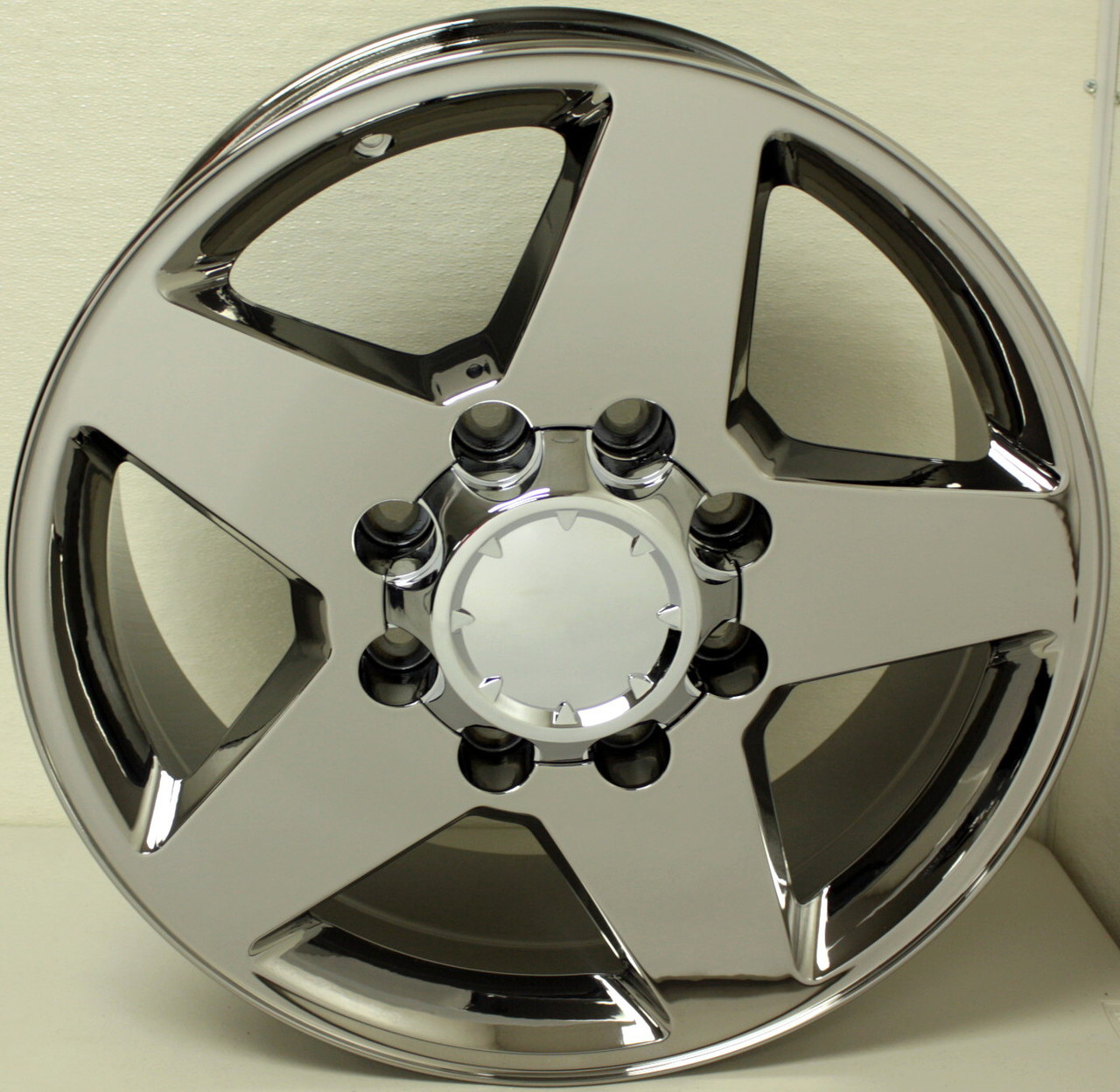 Chrome 20" 8 Lug 8-180 5 Spoke Wheels for 2011-2021 Chevy 2500 3500 - ...