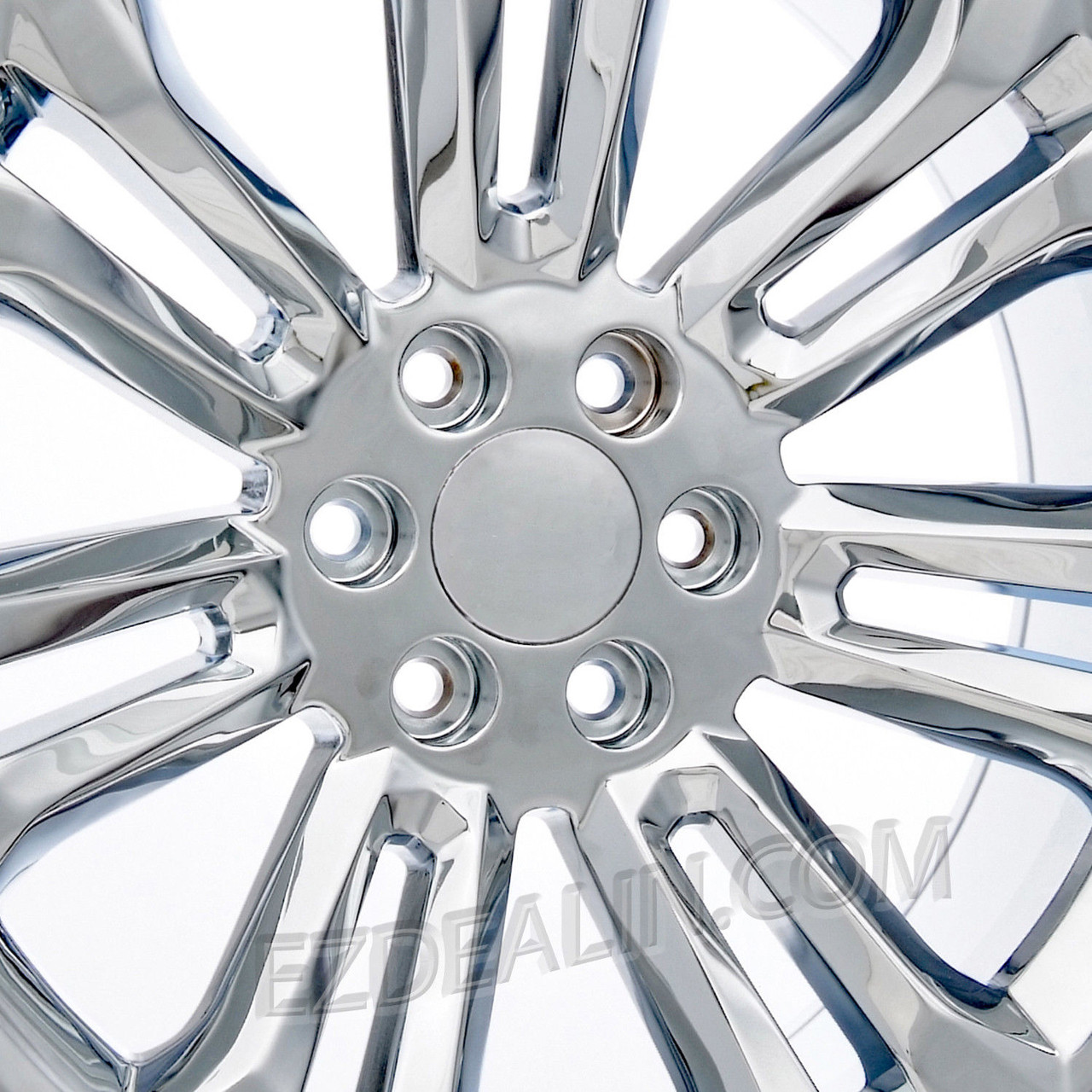 Chrome 22" New Style Split Spoke Wheels with Bridgestone Tires for GMC Sierra, Yukon, Denali - New Set of 4