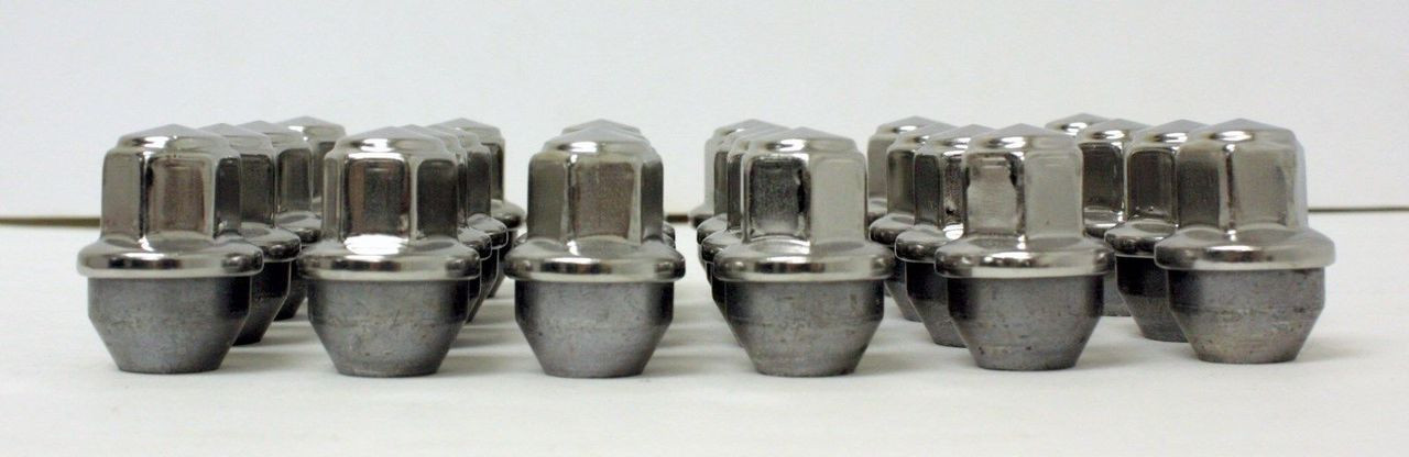 New Set of 24 2015 and newer Ford F-150 Factory OEM Polished Takeoff Lug Nuts