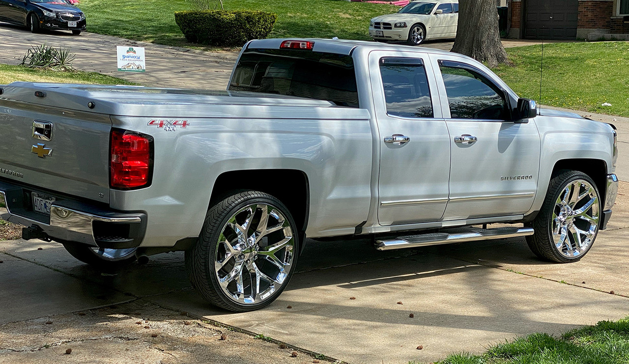 GM Replica 26 Inch Chrome Snowflake Rims for Silverado, Tahoe, Suburban ...