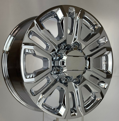 Chrome 20" 8 Lug 8-180 Split Spoke Wheels for 2011 and newer Chevy 2500 3500 - New Set of 4