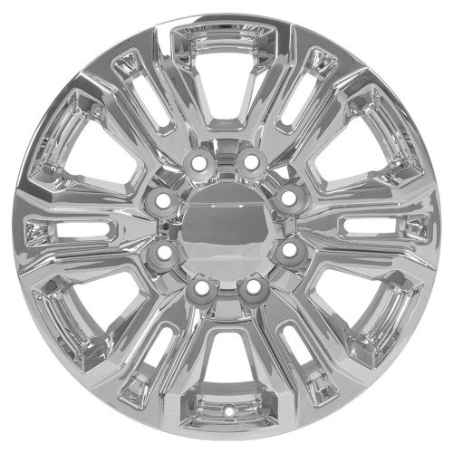 Chrome 20" 8 Lug 8-180 Split Spoke Wheels for 2011 and newer Chevy 2500 3500 - New Set of 4