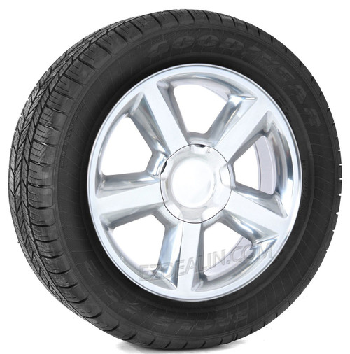 Polished 20" Old Style LTZ Wheels with Goodyear Tires for Chevy Silverado, Tahoe, Suburban - New Set of 4