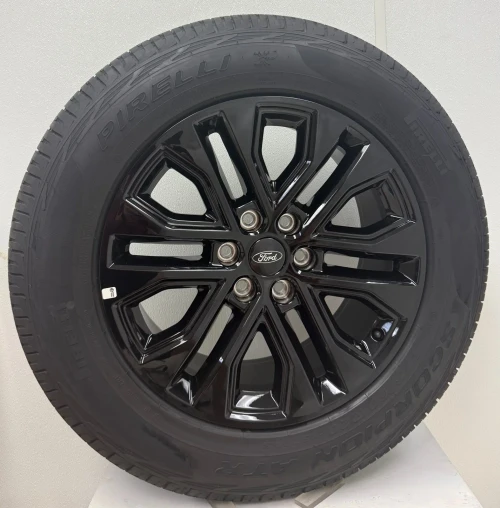 Takeoff Ford F150 Gloss Black 20" OEM Wheels with Pirelli 275/60R20 All Terrain Tires