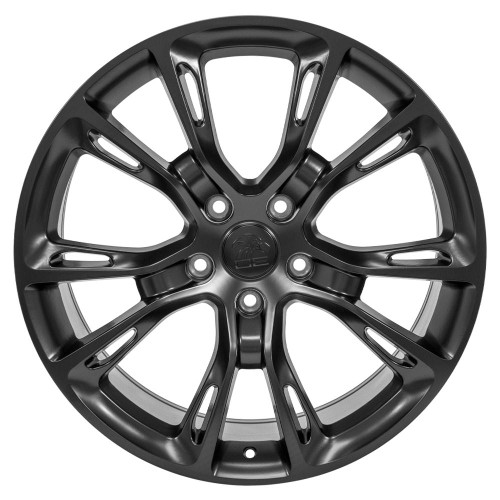 Satin Black 20" Ten Double Spoke Wheels for Jeep Wrangler, Grand Cherokee, Dodge Durango