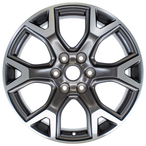 Gunmetal and Machine 20" Six Y Spoke OEM 6 Lug Wheels for Jeep Wagoneer, Nissan Armada, Nissan Titan