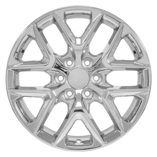 Chrome 20" New Style Snowflake Wheels for Chevy Silverado, Tahoe, Suburban - New Set of 4