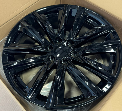 Gloss Black 22" Platinum Wheels with All Season Tires for Chevy Silverado, Tahoe, Suburban - New Set of 4