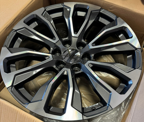 Gunmetal and Machine 22" High Country CV30 Wheels with All Season Tires for Chevy Silverado, Tahoe, Suburban - New Set of 4