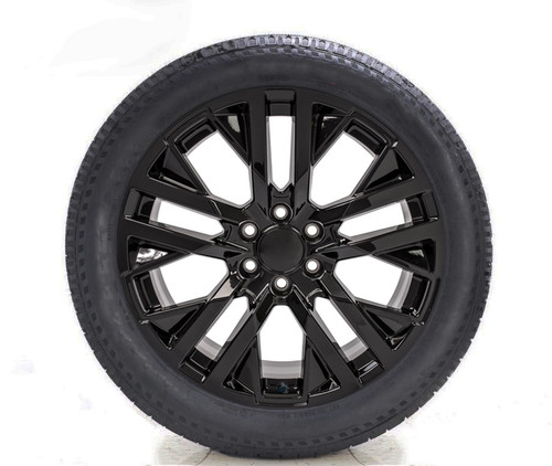 Gloss Black 22" Next Gen Wheels with All Season Tires for GMC Sierra, Yukon, Cadillac Escalade - New Set of 4