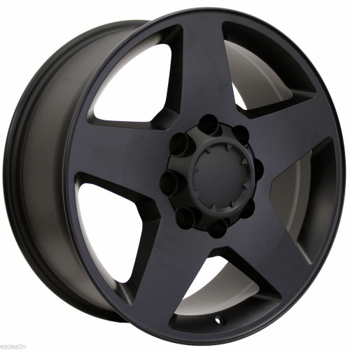 Satin Matte Black 20" 8 Lug 8-180 Wheels for 2011 and newer Chevy 2500 3500 - New Set of 4