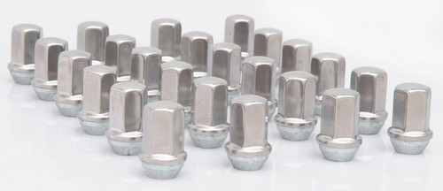 Set of 24 NEW Polished Stainless 14x1.5 Lug Nuts for GM Trucks and SUVs