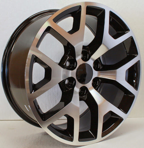 Black and Machine 22" Honeycomb Wheels for GMC Sierra, Yukon, Denali - New Set of 4