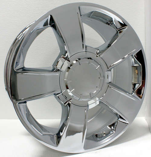 Chrome 20" Five Spoke Big Cap Wheels for GMC Sierra, Yukon, Denali - New Set of 4