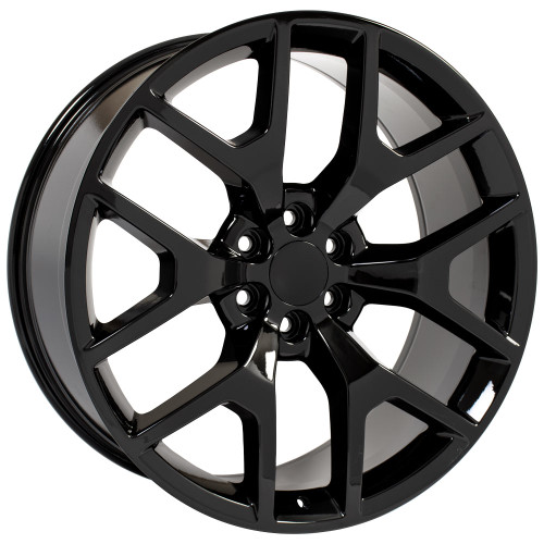 Gloss Black 24" Honeycomb Wheels for GMC or Chevy 1500 Trucks and SUVs