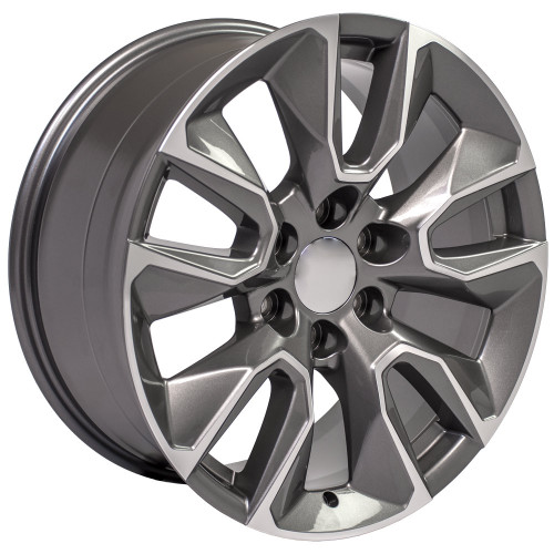 Gunmetal and Machine 20" RST Style Wheels for Chevy Silverado, Tahoe, Suburban - New Set of 4