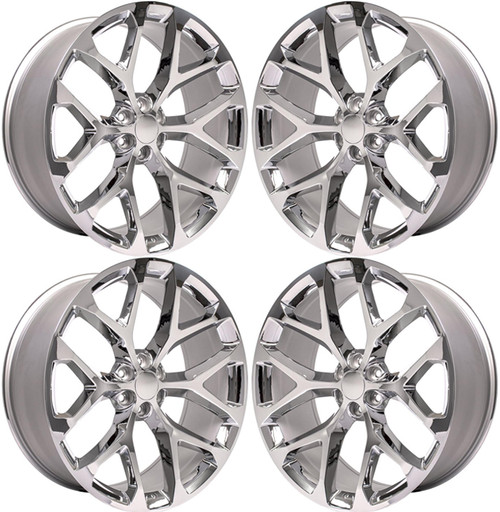 Chrome 26" Snowflake Wheels for GMC and Chevy 1500 Trucks and SUVs