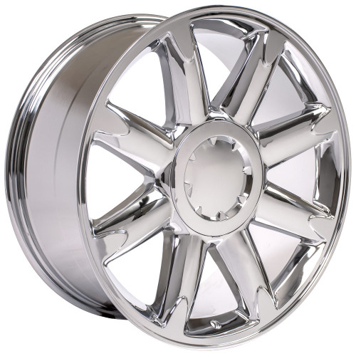 Chrome 20" Denali Style Eight Spoke Wheels for GMC Sierra, Yukon, Denali - New Set of 4