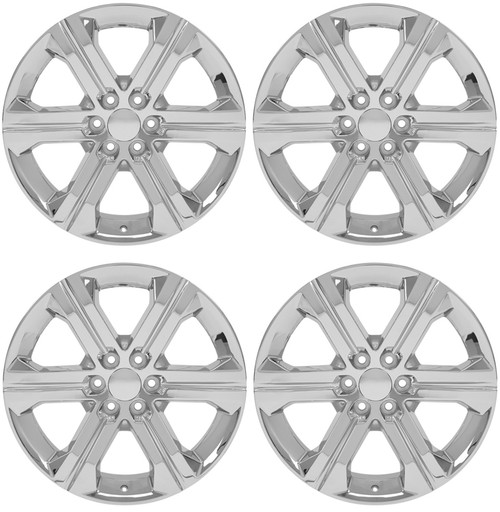 Chrome 22" Closed Spoke Wheels for Chevy Silverado, Tahoe, Suburban - New Set of 4